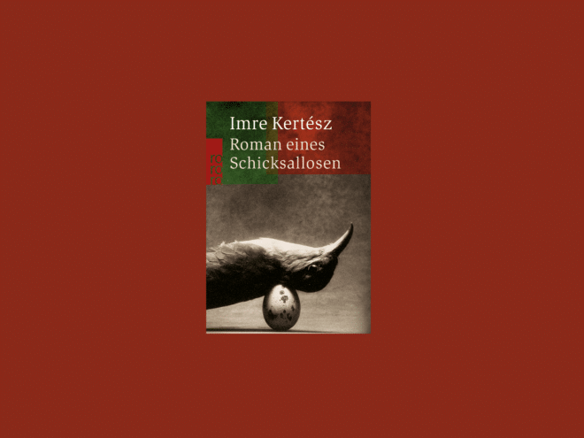 Auf der Grafik ist das Buch "Roman eines Schicksallosen" von Imre Kertész. Das Bild ist das Header-Bild zur Rezension des Buches.