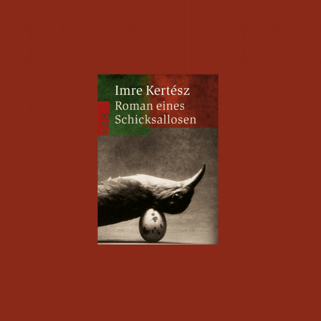 Auf der Grafik ist das Buch "Roman eines Schicksallosen" von Imre Kertész. Das Bild ist das Header-Bild zur Rezension des Buches.